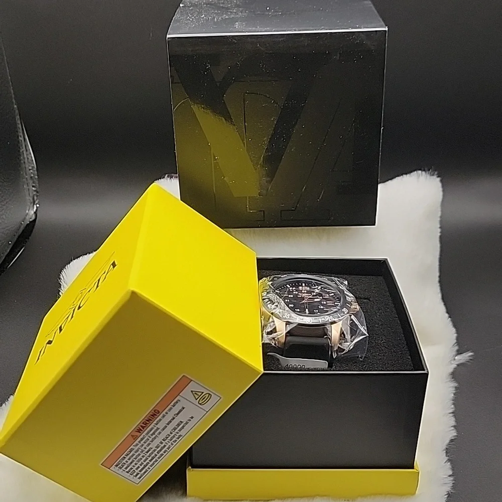 Brand New 4000 Invicta Pro Diver Stratus Black Mens 45mm Rose Gold Accent Watch - Picture 8 of 9